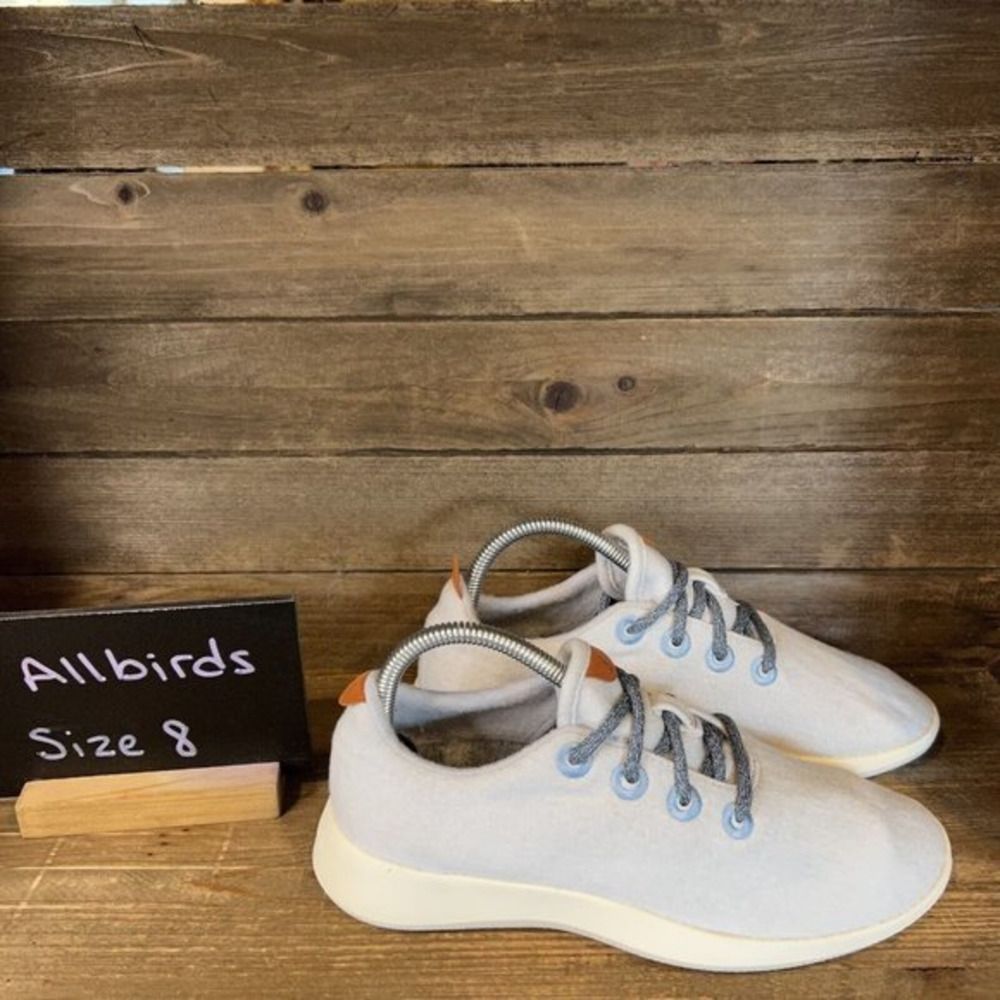 Womens Allbirds WR Wool Runners‎ Light Baby Blue Shoes Sneakers Size 8 M GUC